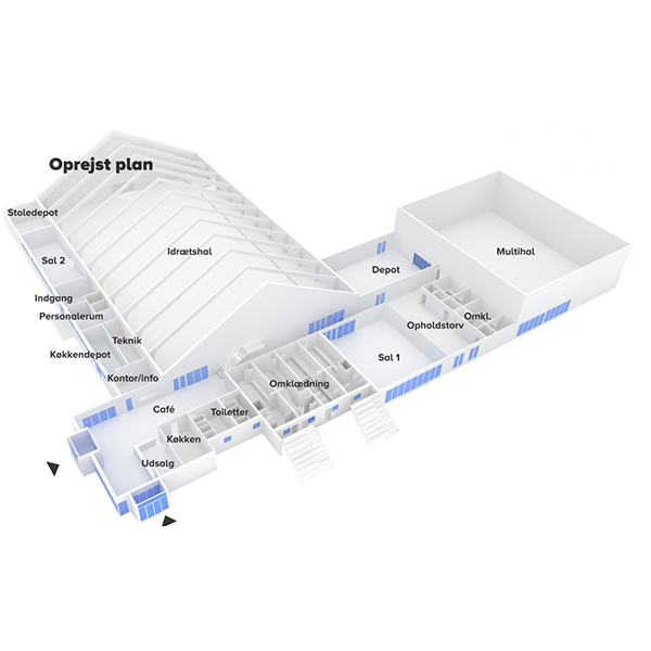Glamsbjerg Fritidscenter - Plantegning